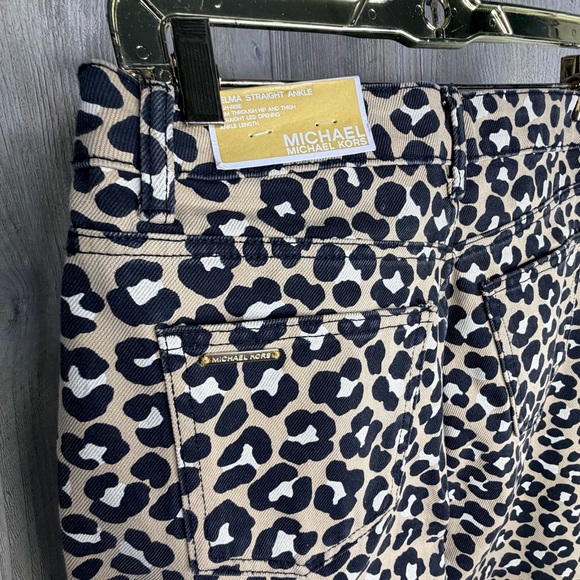 MICHAEL Michael Kors Leopard Print Cropped Jeans - Picture 5 of 8